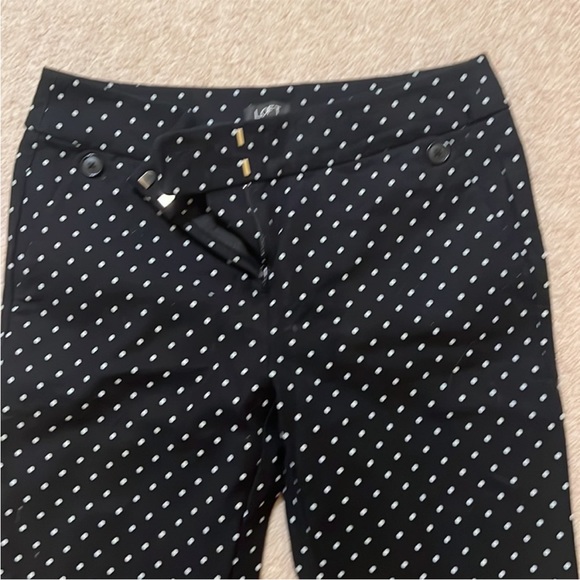 Loft Polka Dot Print Marisa Skinny Pants Size 2 - Picture 4 of 5